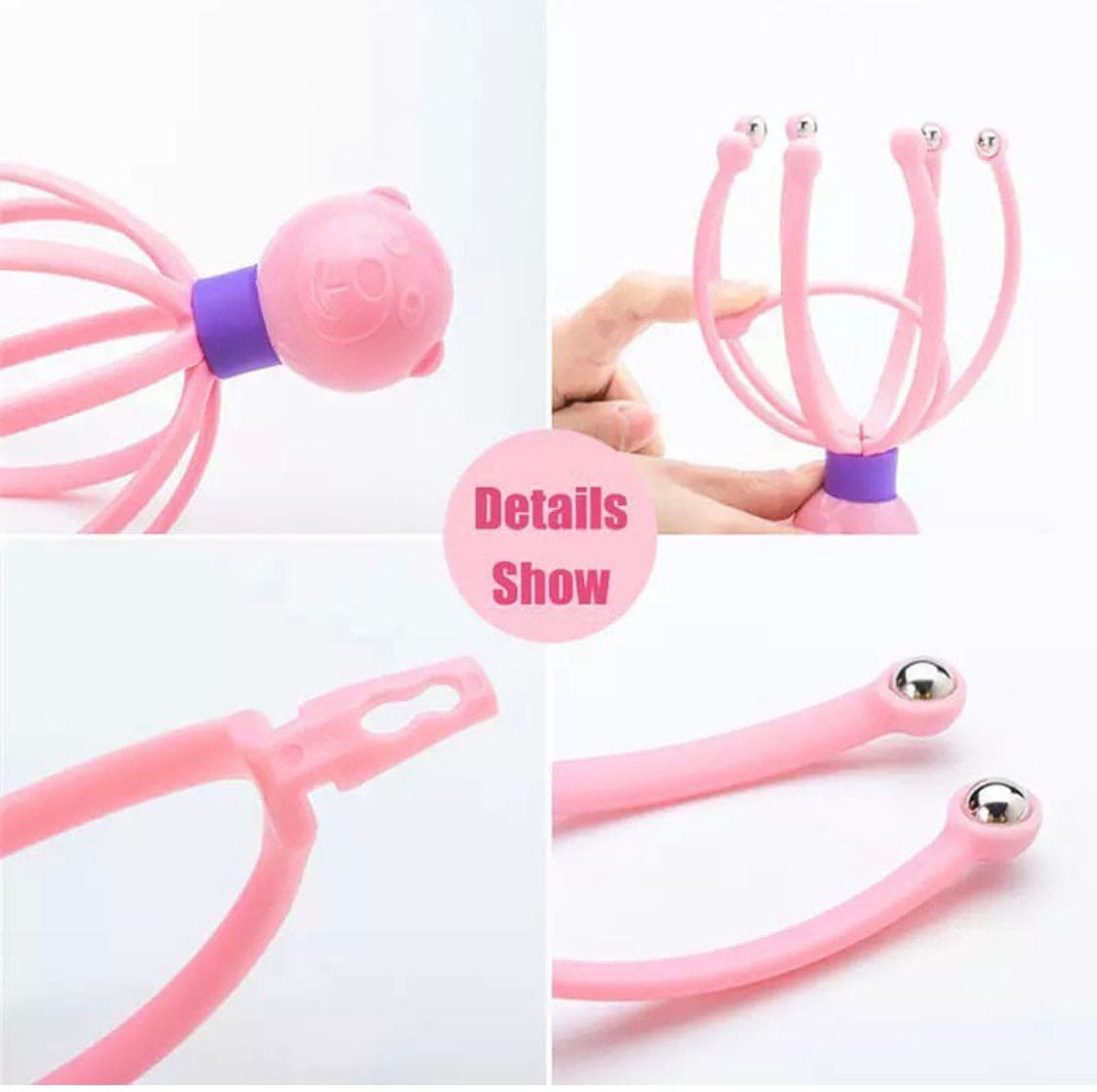 Octopus Hand Held Massager, Head Massager With 8 Roller Balls, Head Scratcher Scalp Massager For Deep Relaxation Octopus Hand Held Massager, Head Massager With 8 Roller Balls, Head Scratcher Scalp Massager For Deep Relaxation
